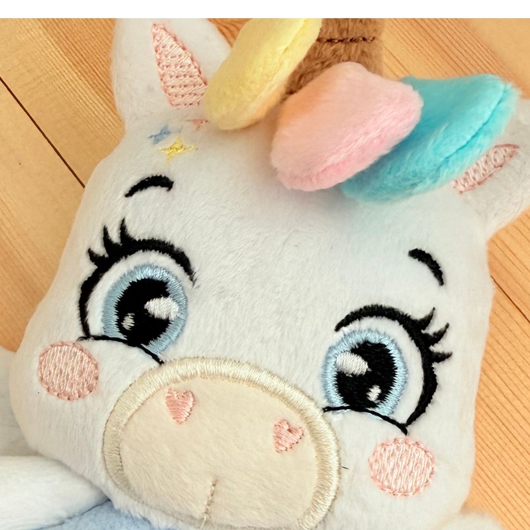 Mia the Unicorn — Handmade Baby Rattle