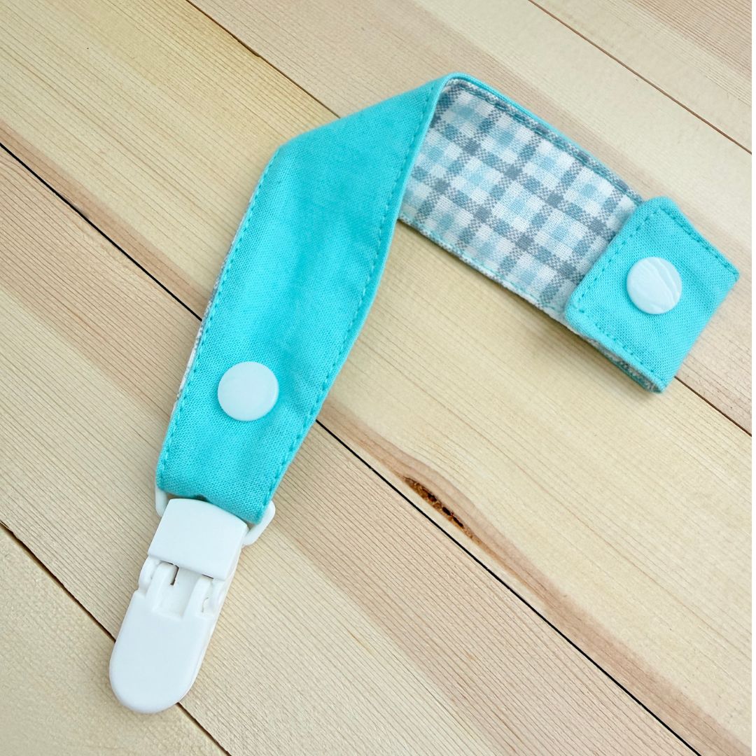 Personalized Pacifier Clip — Handmade 100% Cotton