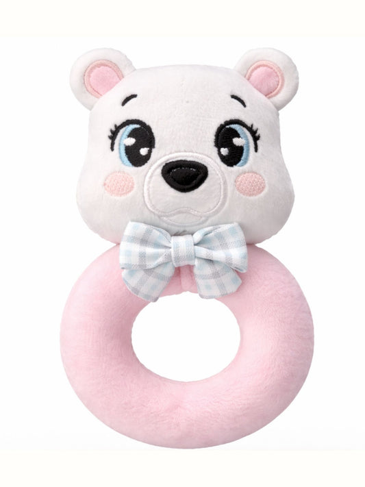 Bella the Polar Bear — Handmade Baby Rattle
