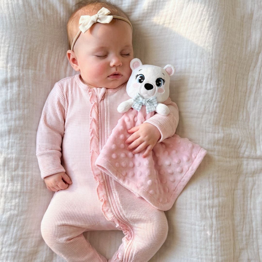 Bella the Polar Bear — Handmade Lovey Blanket