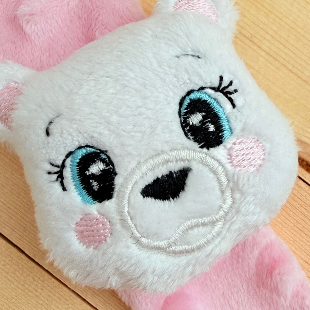 Bella the Polar Bear — Handmade Wrist Rattles (Set of 2)