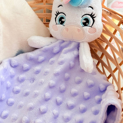 Mia the Unicorn — Handmade Lovey Blanket