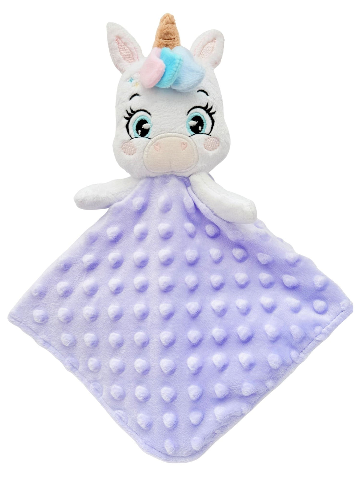 Mia the Unicorn — Handmade Lovey Blanket