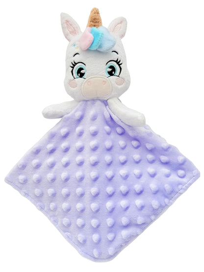 Mia the Unicorn — Handmade Lovey Blanket