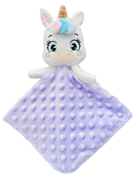 Mia the Unicorn — Handmade Lovey Blanket