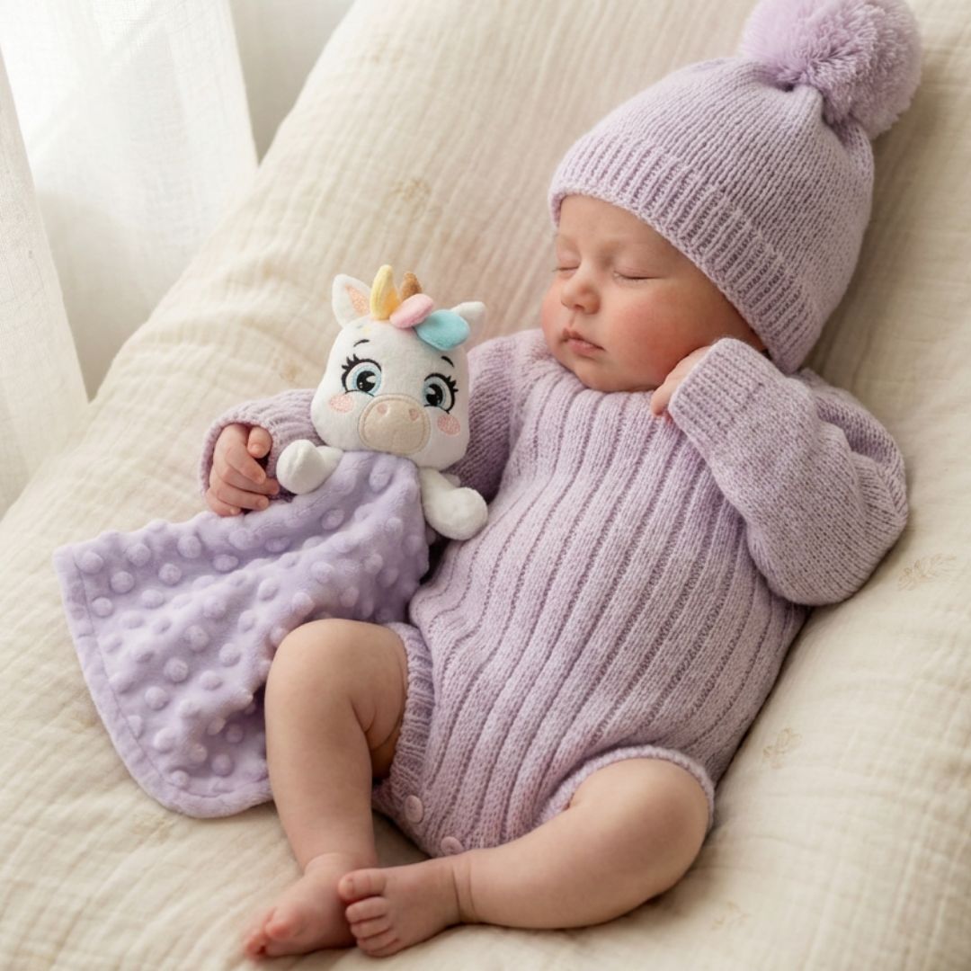 Mia the Unicorn — Handmade Lovey Blanket