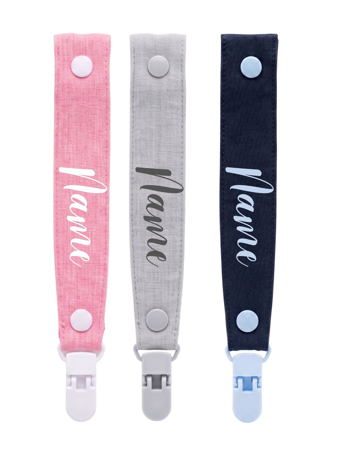 Personalized Pacifier Clip — Handmade 100% Cotton