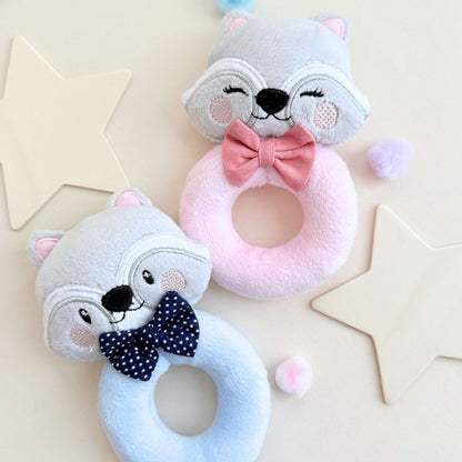 Rocco the Raccoon — Handmade Baby Rattle