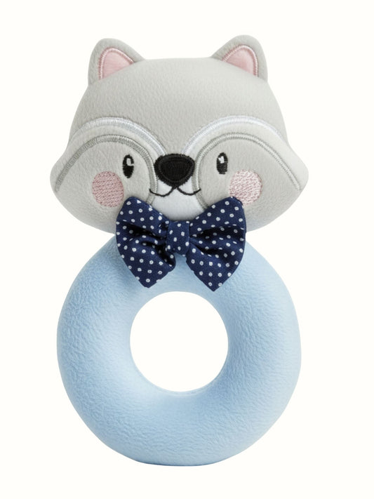 Rocco the Raccoon — Handmade Baby Rattle