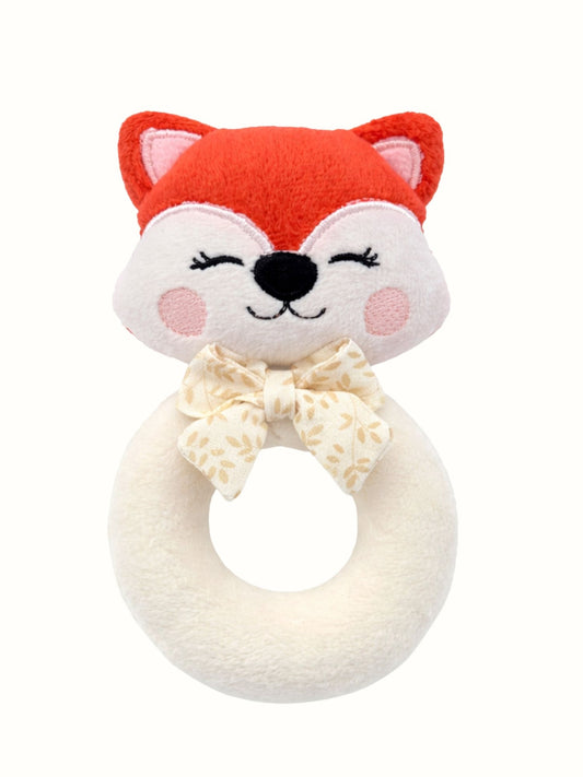 Rosa the Fox — Handmade Baby Rattle