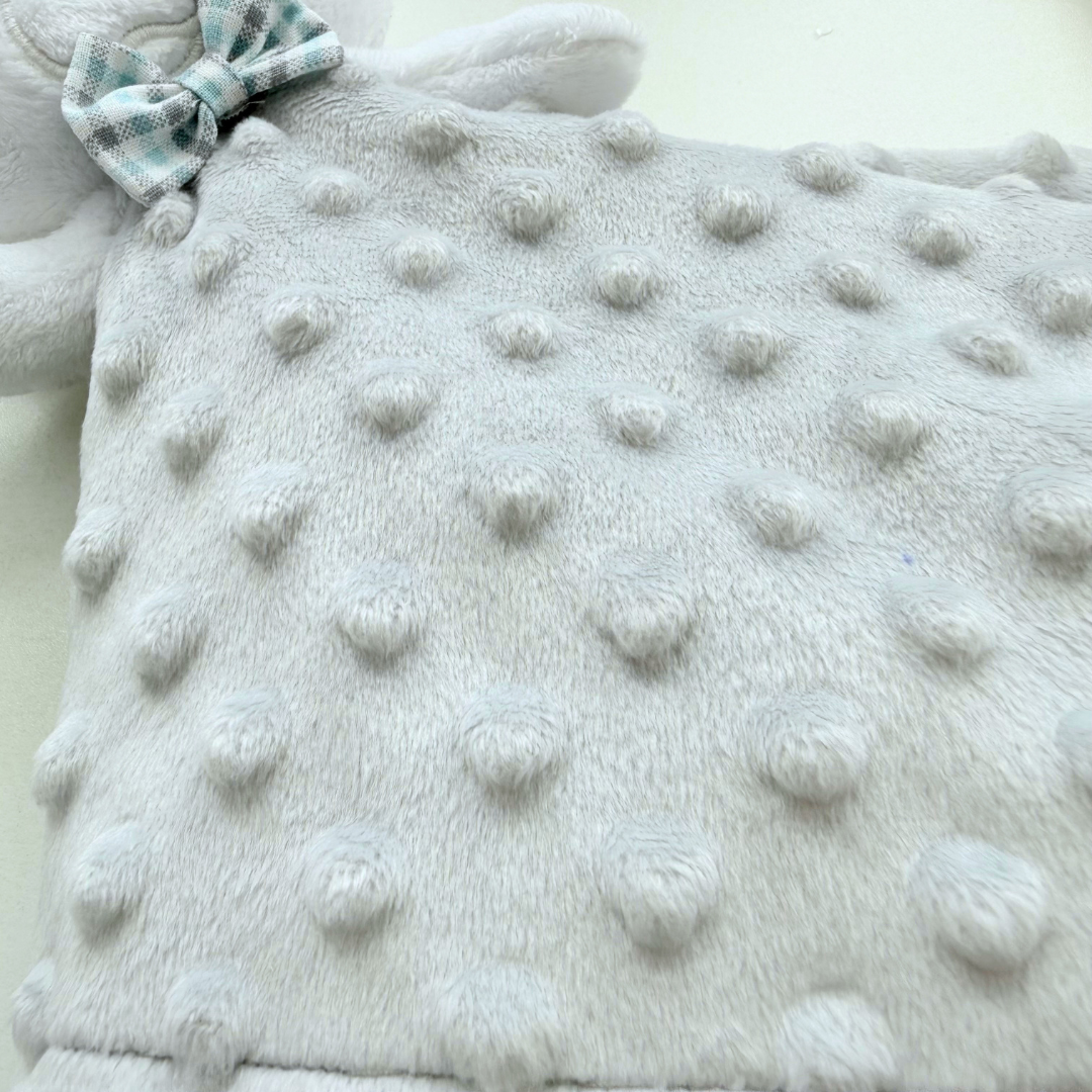 Santi the Polar Bear — Handmade Lovey Blanket