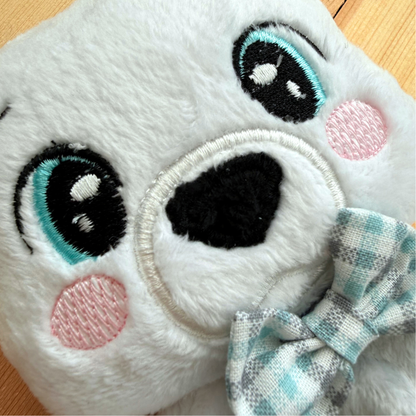 Santi the Polar Bear — Handmade Lovey Blanket