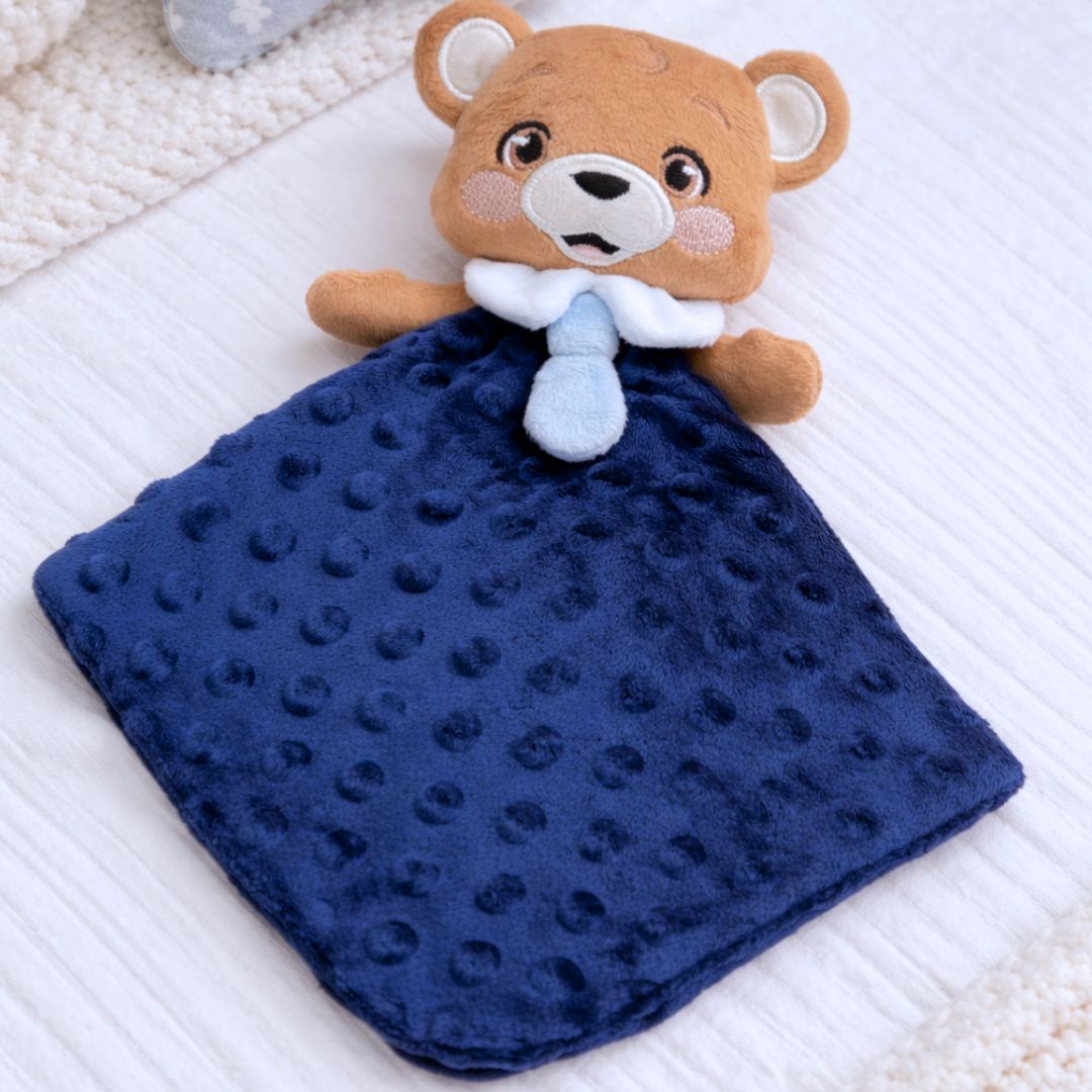 Theo the Bear — Handmade Lovey Blanket