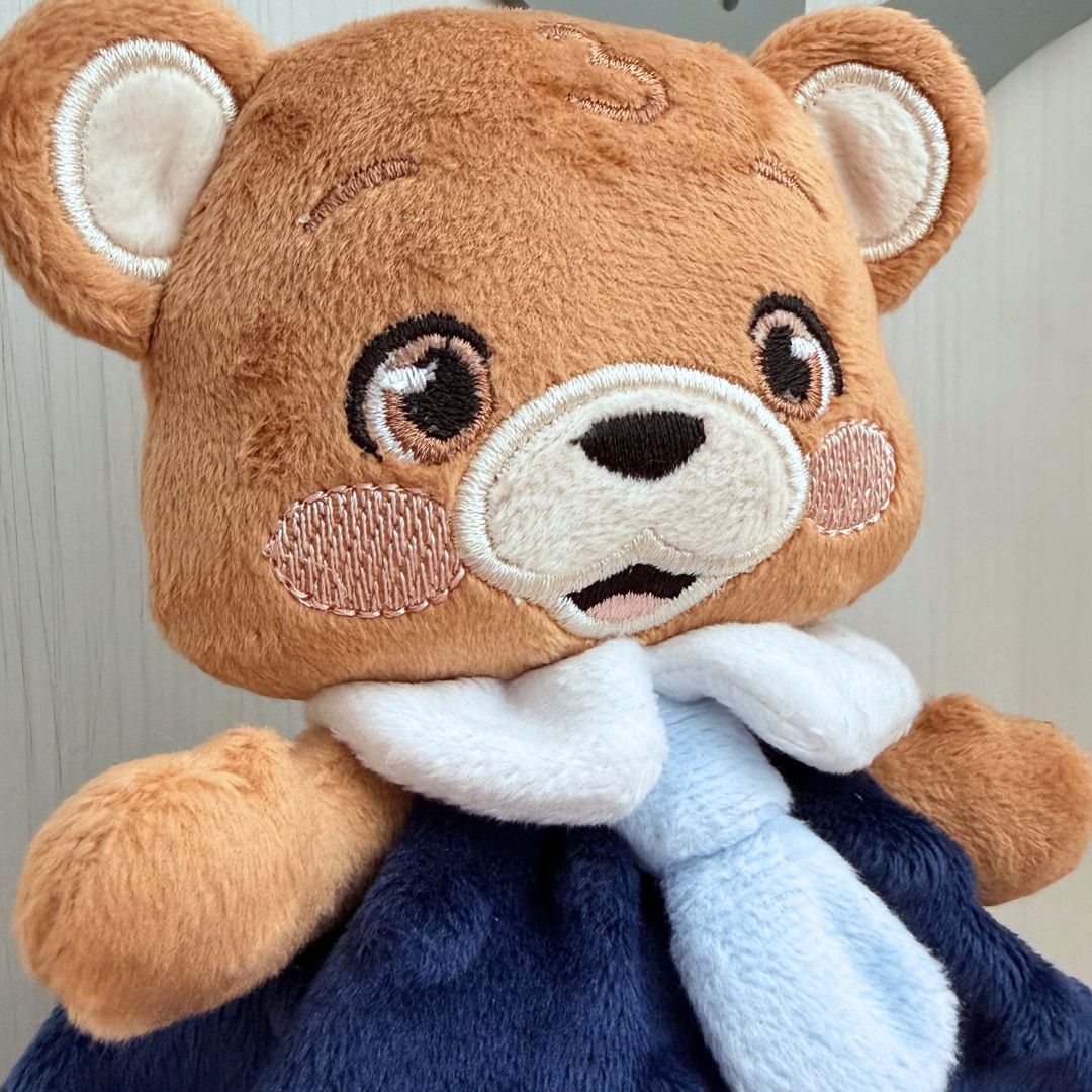Theo the Bear — Handmade Lovey Blanket